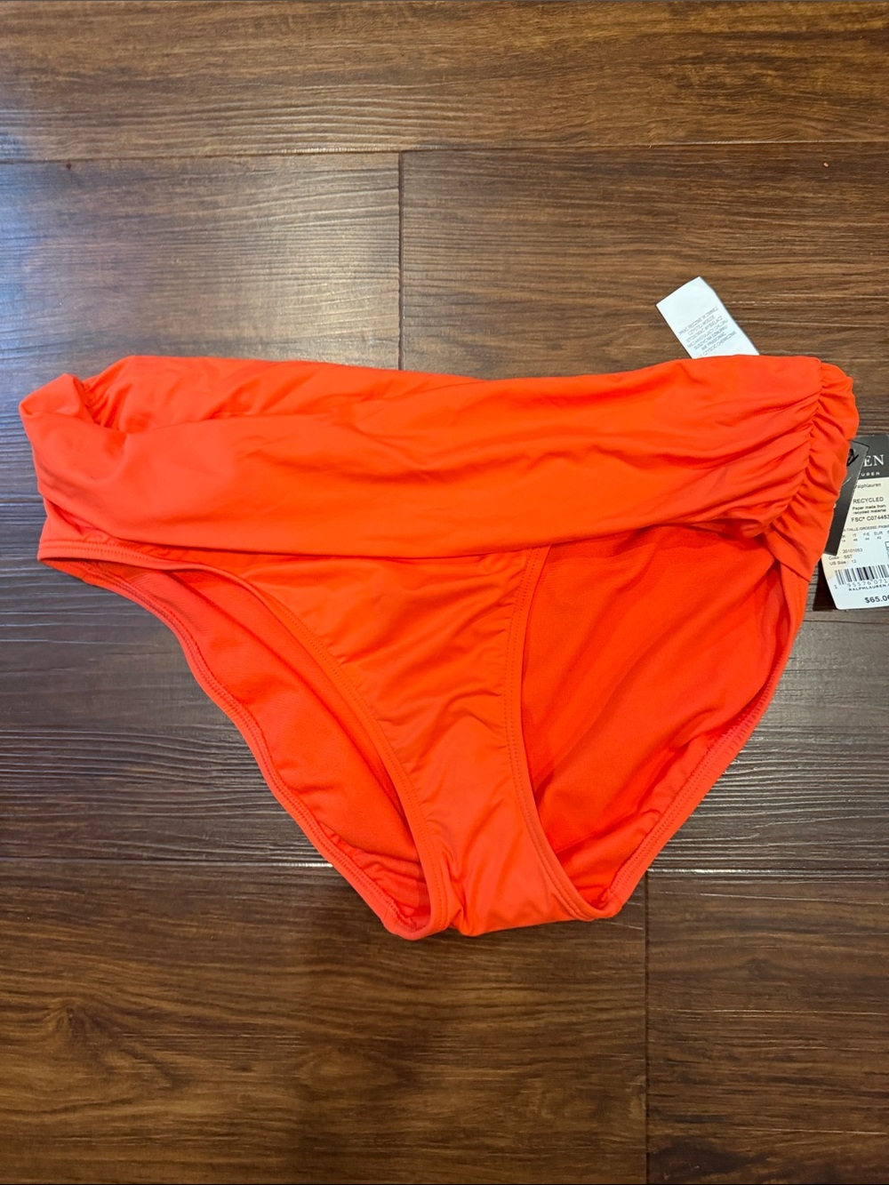 Ralph Lauren Fold-Over Bikini Bottom - Orange